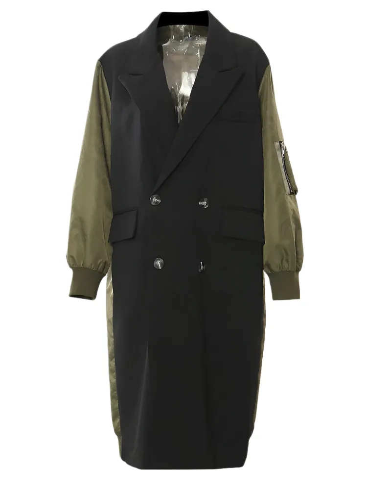Patch Blazer Trench Coat