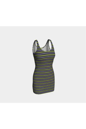 Pepper Stem Striped Bodycon Dress