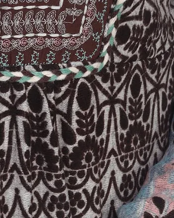 Phebe Embroidered Sweater Dress | Brown