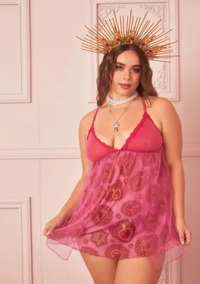 Plus Feel My Halo Slip Dress