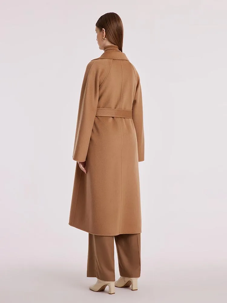 Pure Cashmere Tie-up Coat