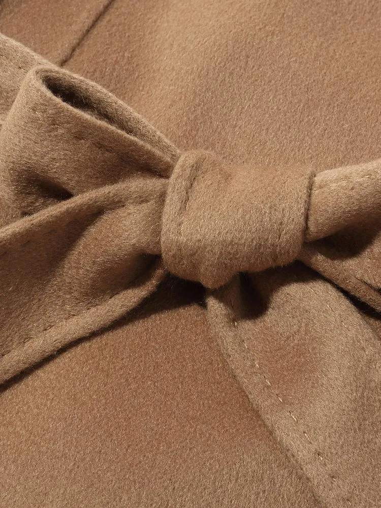 Pure Cashmere Tie-up Coat