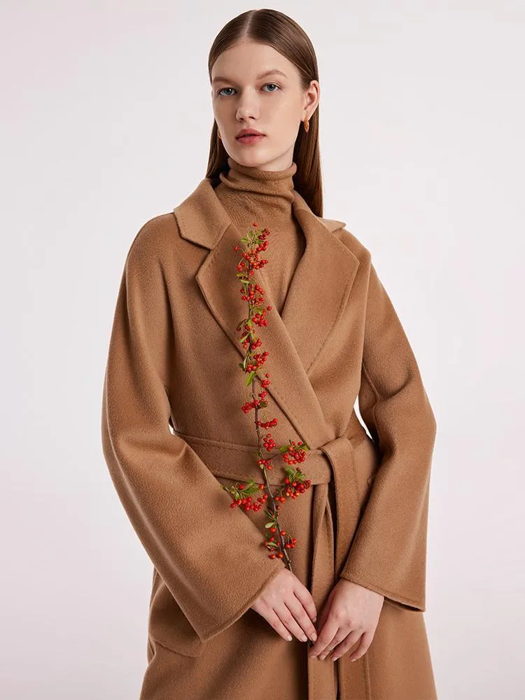 Pure Cashmere Tie-up Coat