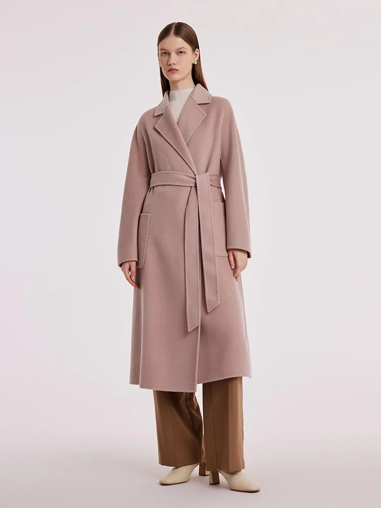 Pure Cashmere Tie-up Coat