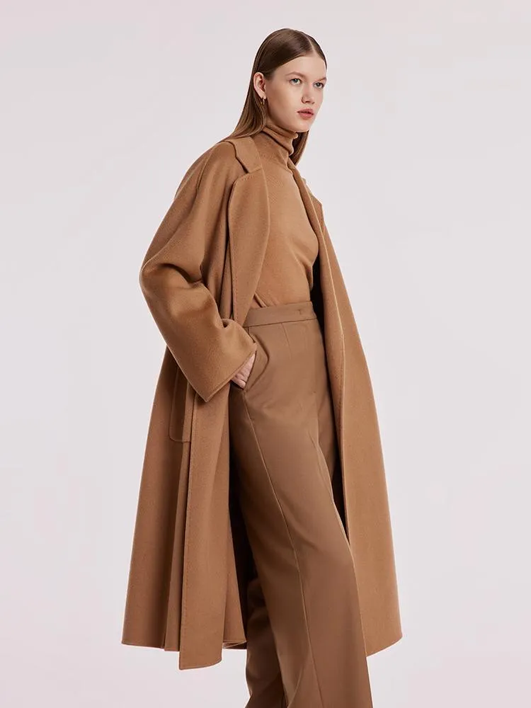 Pure Cashmere Tie-up Coat