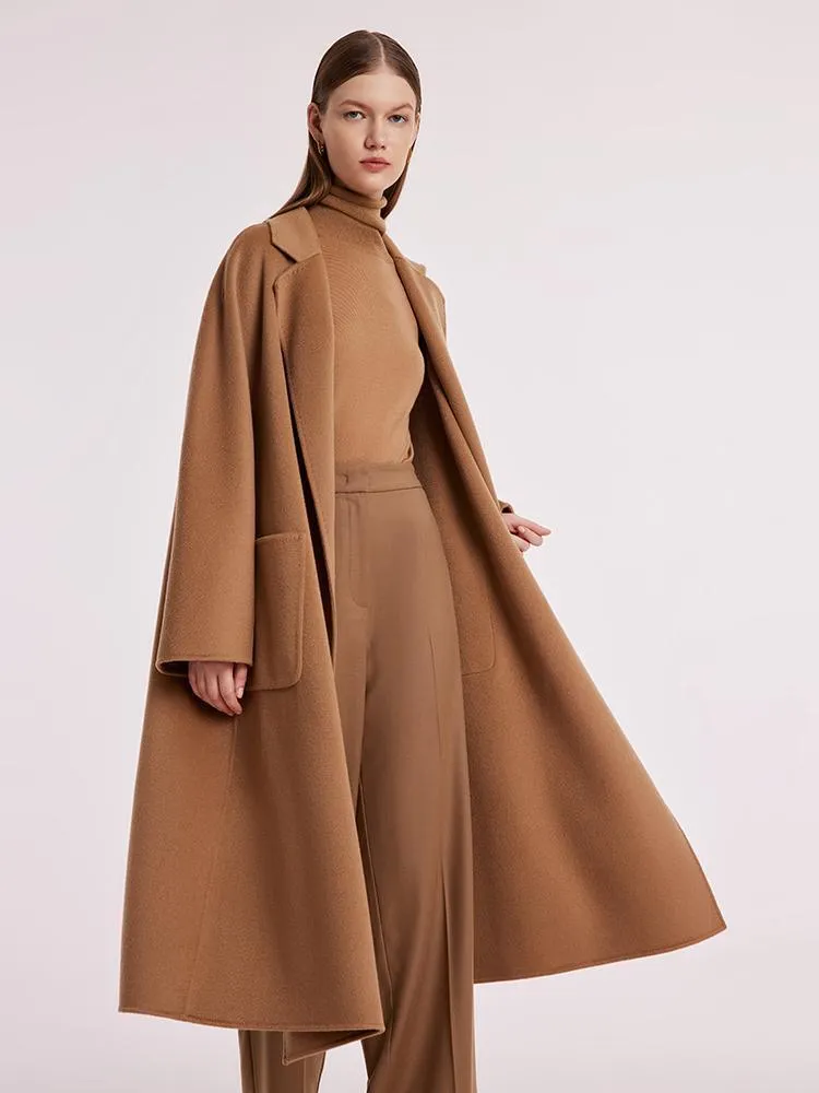 Pure Cashmere Tie-up Coat
