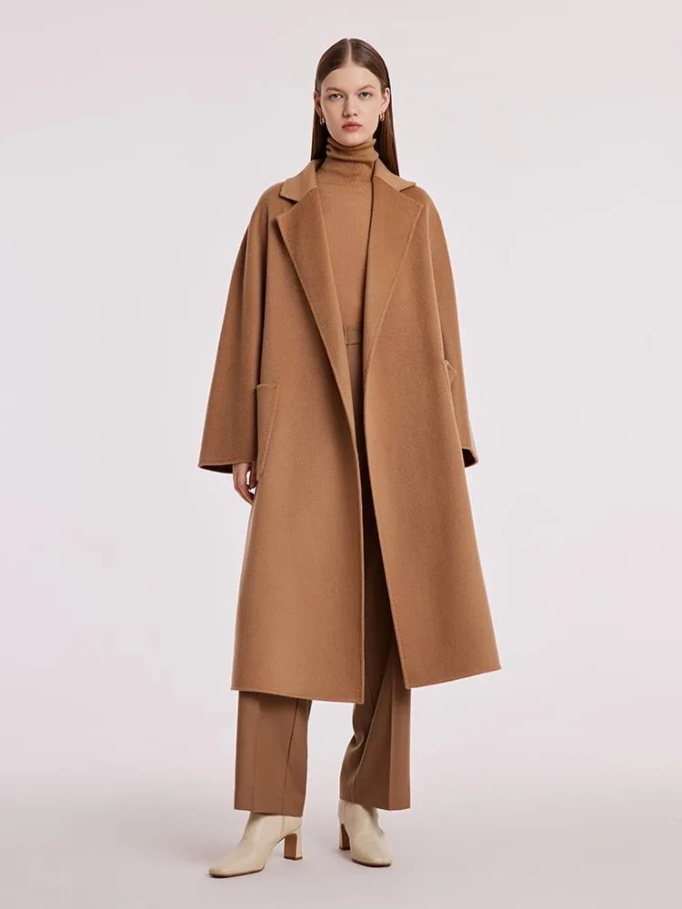 Pure Cashmere Tie-up Coat