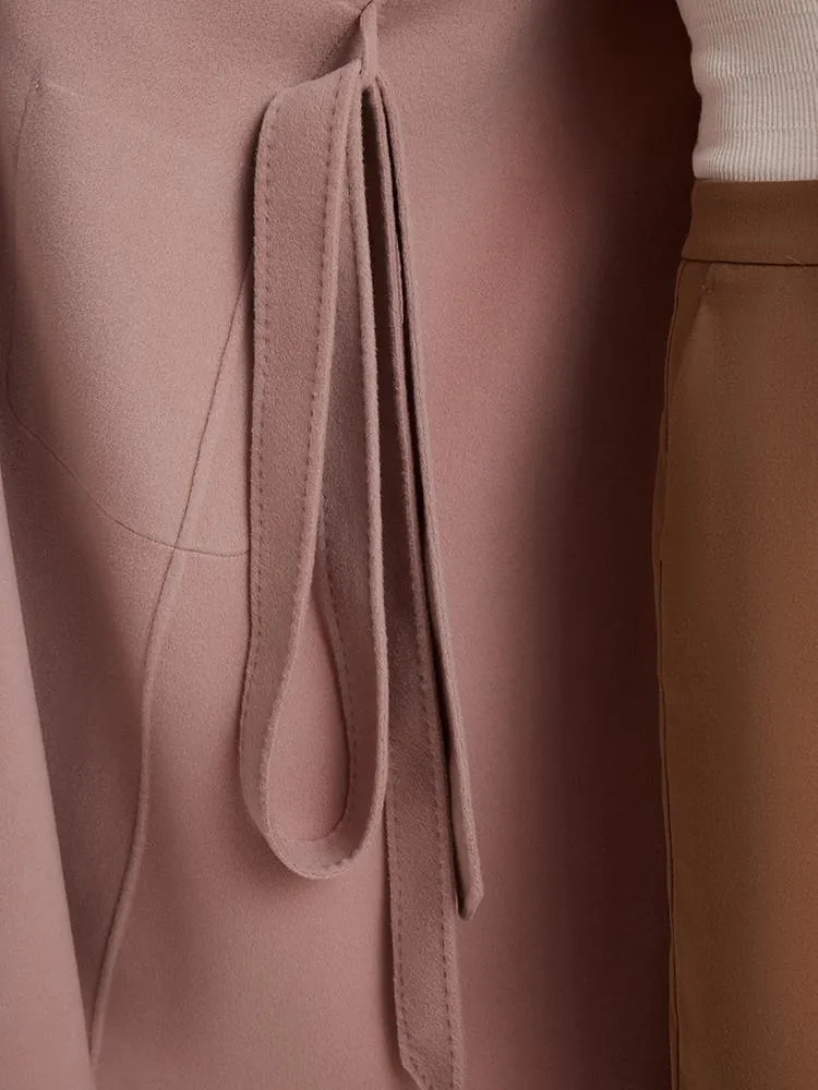 Pure Cashmere Tie-up Coat
