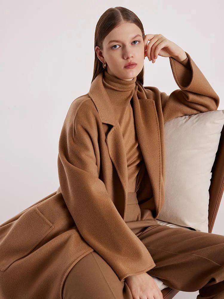 Pure Cashmere Tie-up Coat