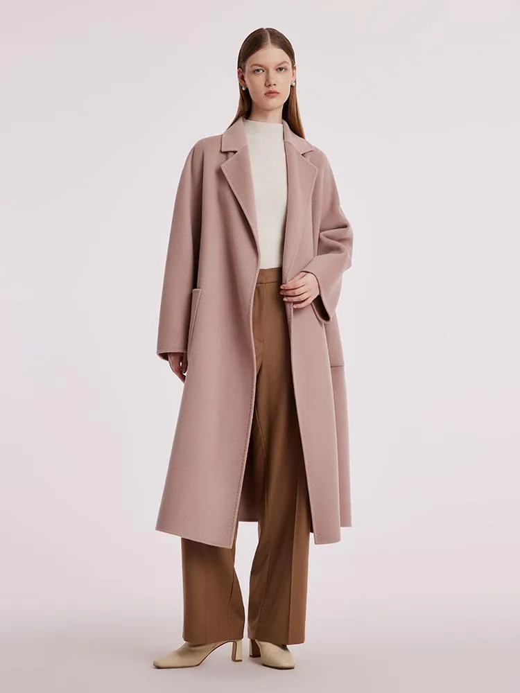 Pure Cashmere Tie-up Coat