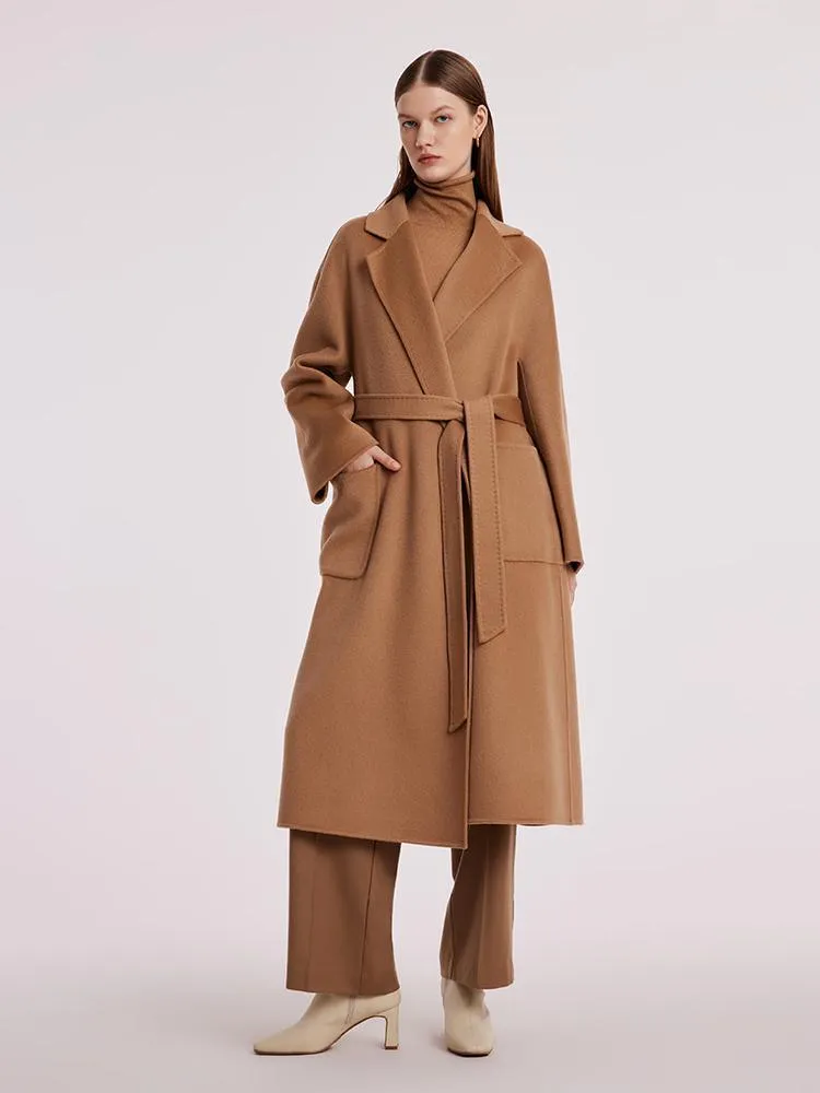 Pure Cashmere Tie-up Coat