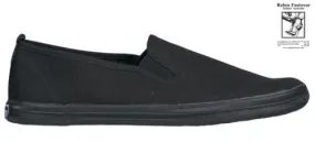 Raben Slip On Black/ Black Canvas Shoe