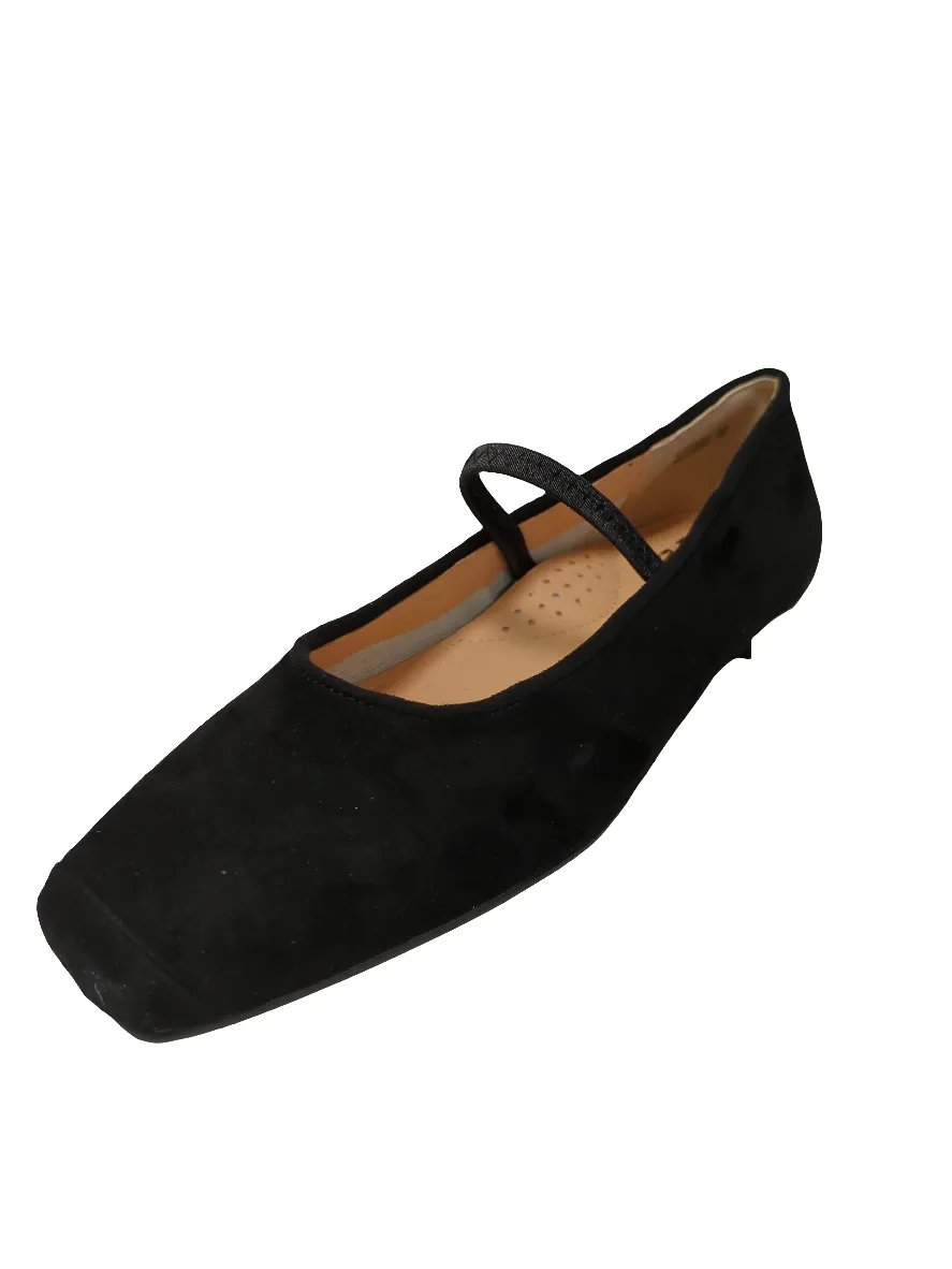 Ralph Migel  Black Suede Elastic Strap Slip on Sierra