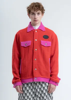 Red Felted Knitted Jacket