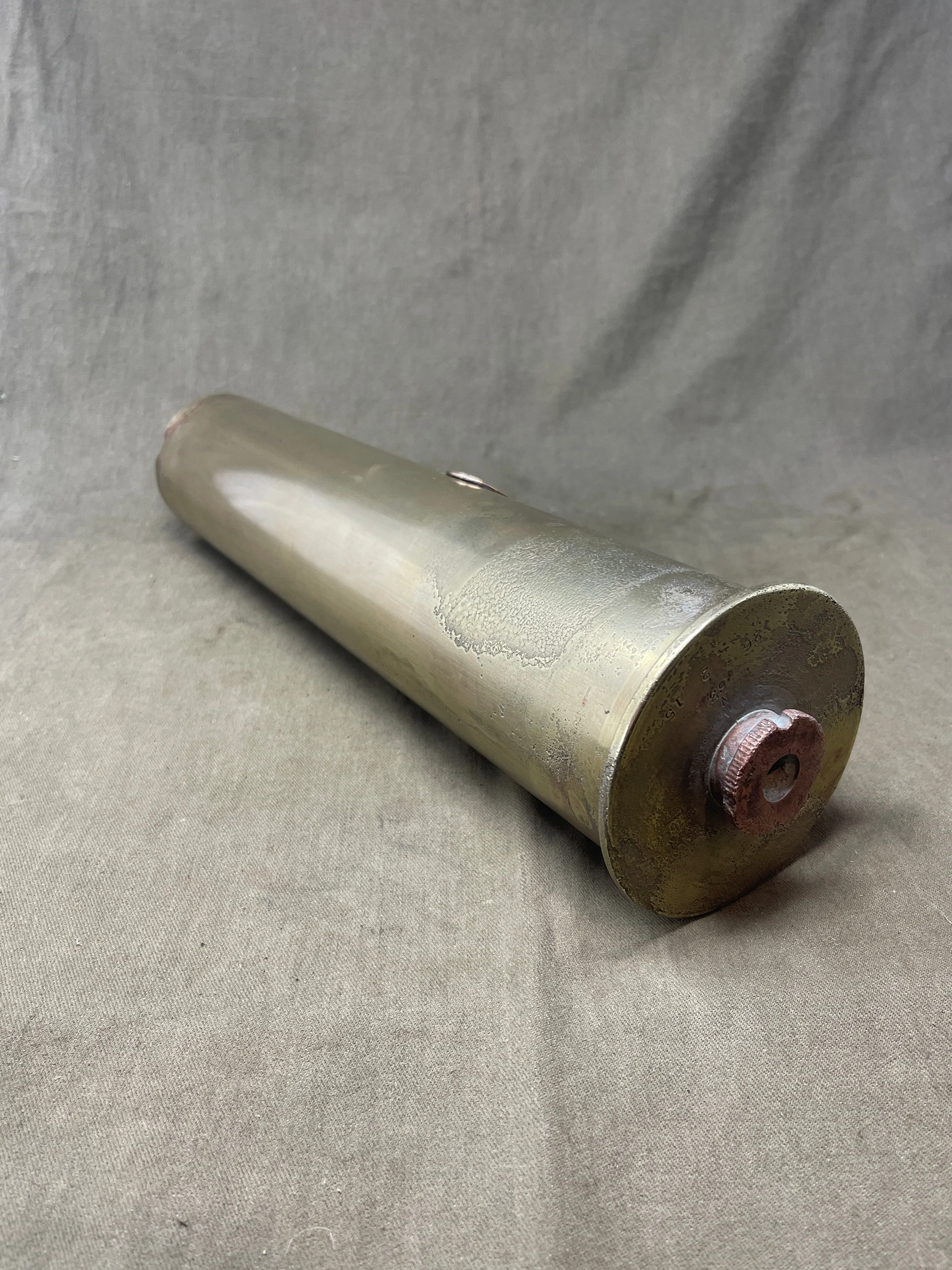 Royal Navy 1914 Dated 3" Brass Shell Case Kynoch