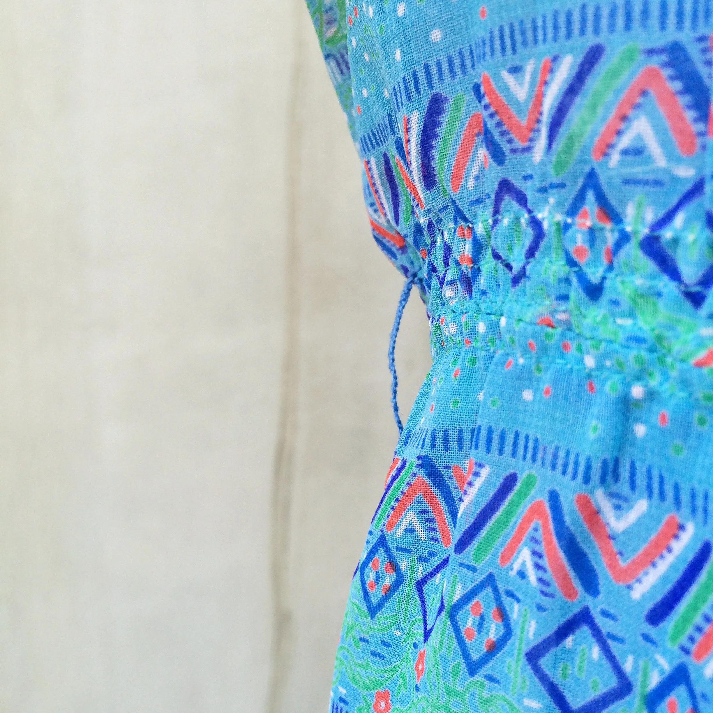 SALE! | Patty Cakes | Vintage 1940s polka dot and zig zag print Day Dress