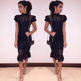 Selene Midi Dress - Black