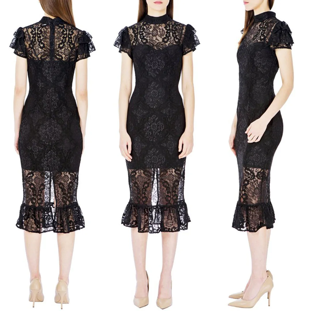 Selene Midi Dress - Black