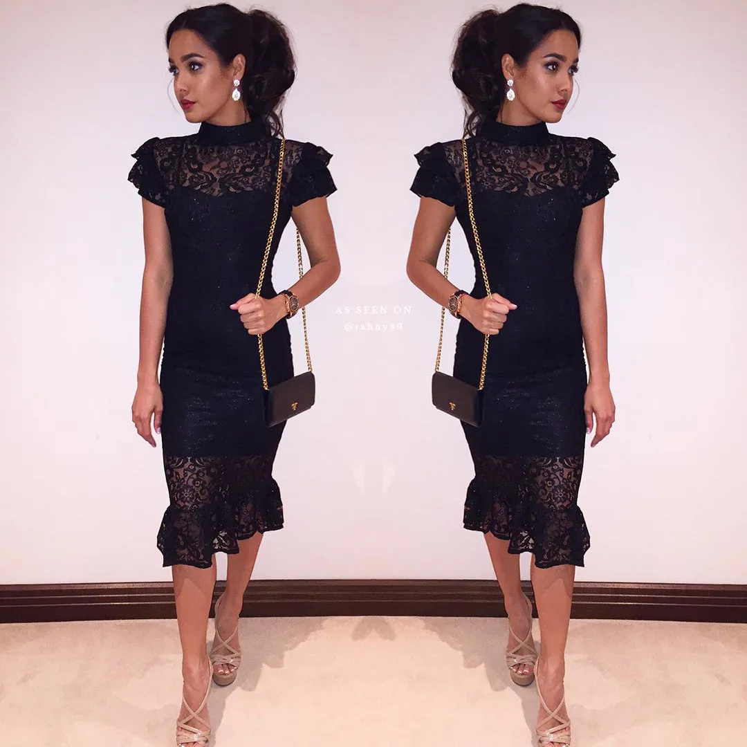 Selene Midi Dress - Black