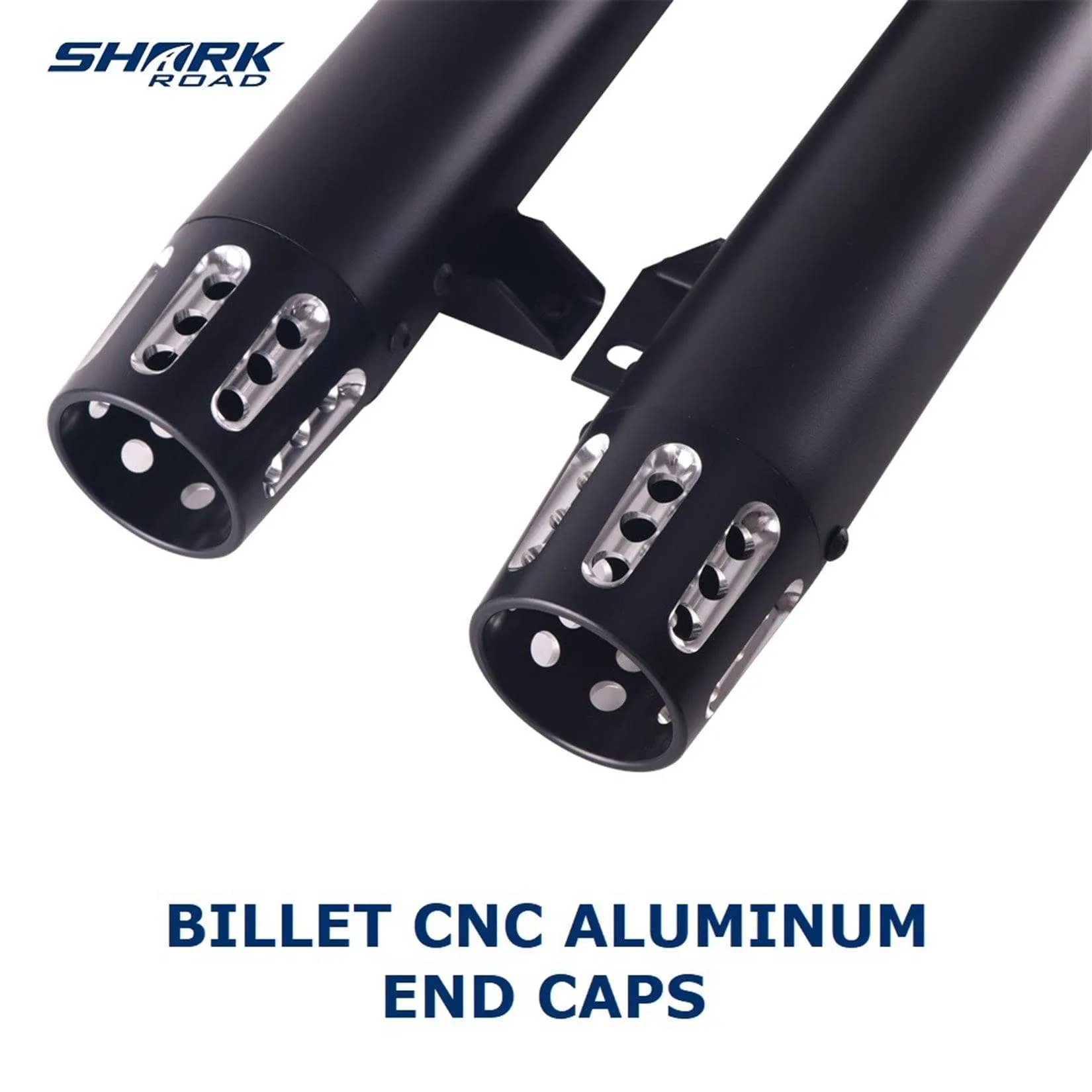 Sharkroad Black 3'' Slip-on Exhaust for 2015-2024 Indian Scout, Scout Bobber, Scout Sixty