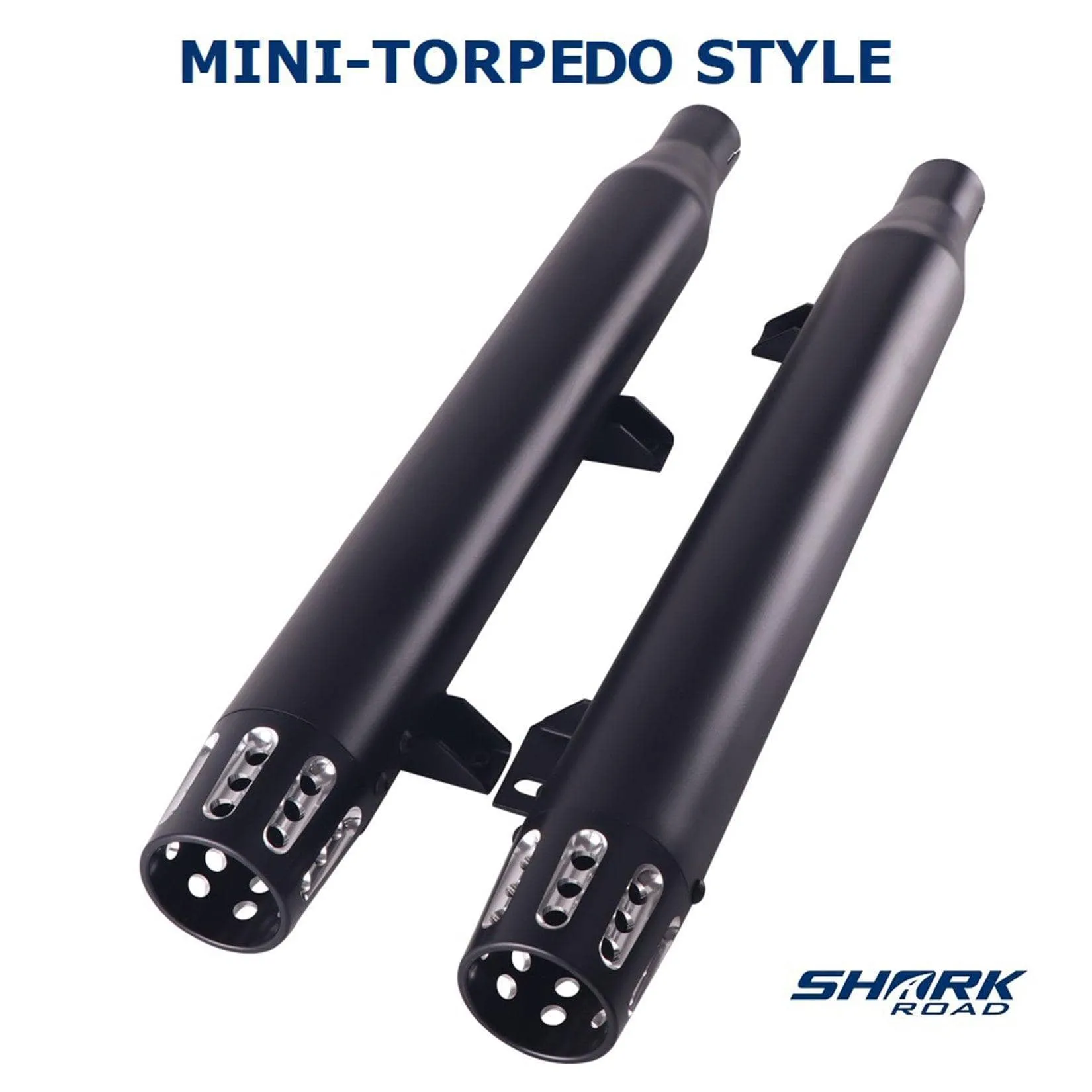 Sharkroad Black 3'' Slip-on Exhaust for 2015-2024 Indian Scout, Scout Bobber, Scout Sixty