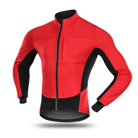Sidiou Group Men Windproof Cycling Jacket Winter Thermal Polar Fleece MTB Bike  Sportswear Jacket