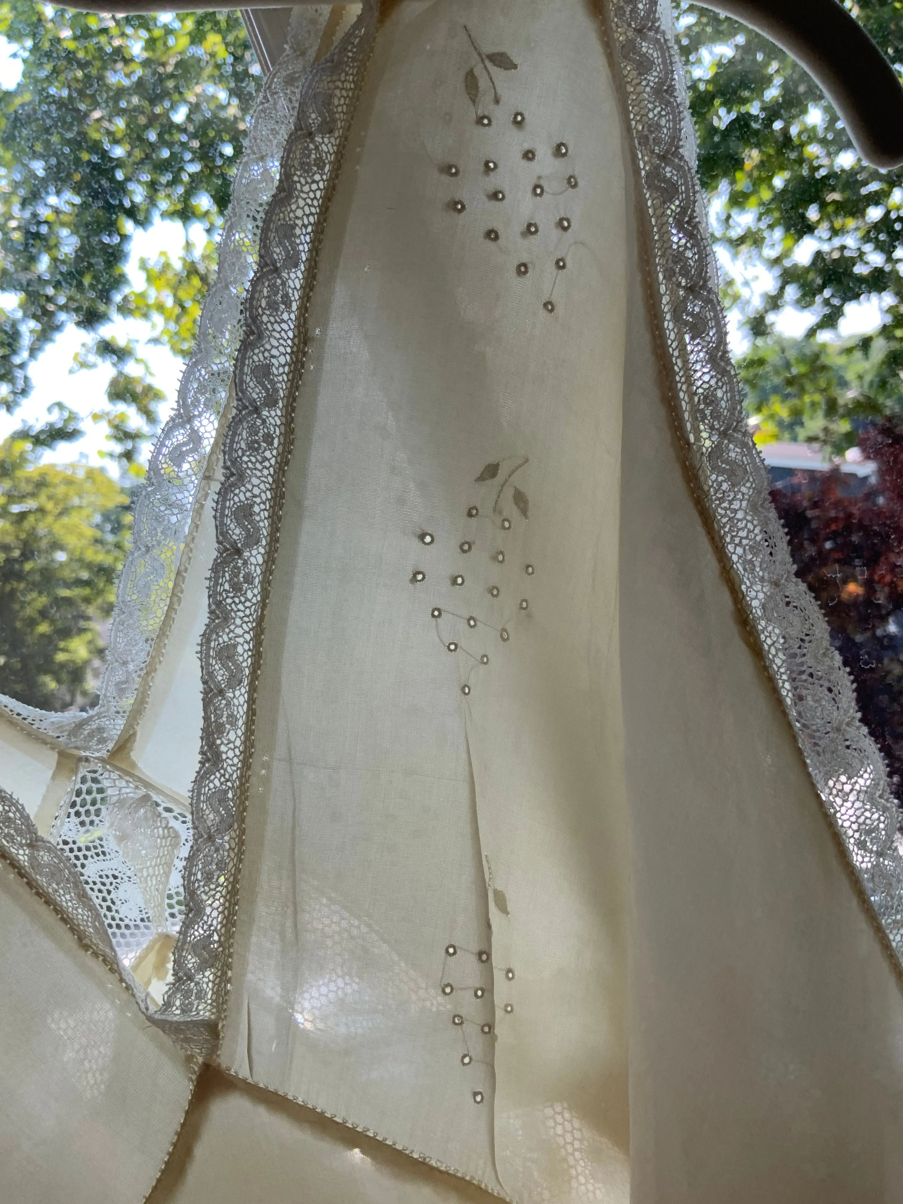 Silk Bridal Nightgown - 50s