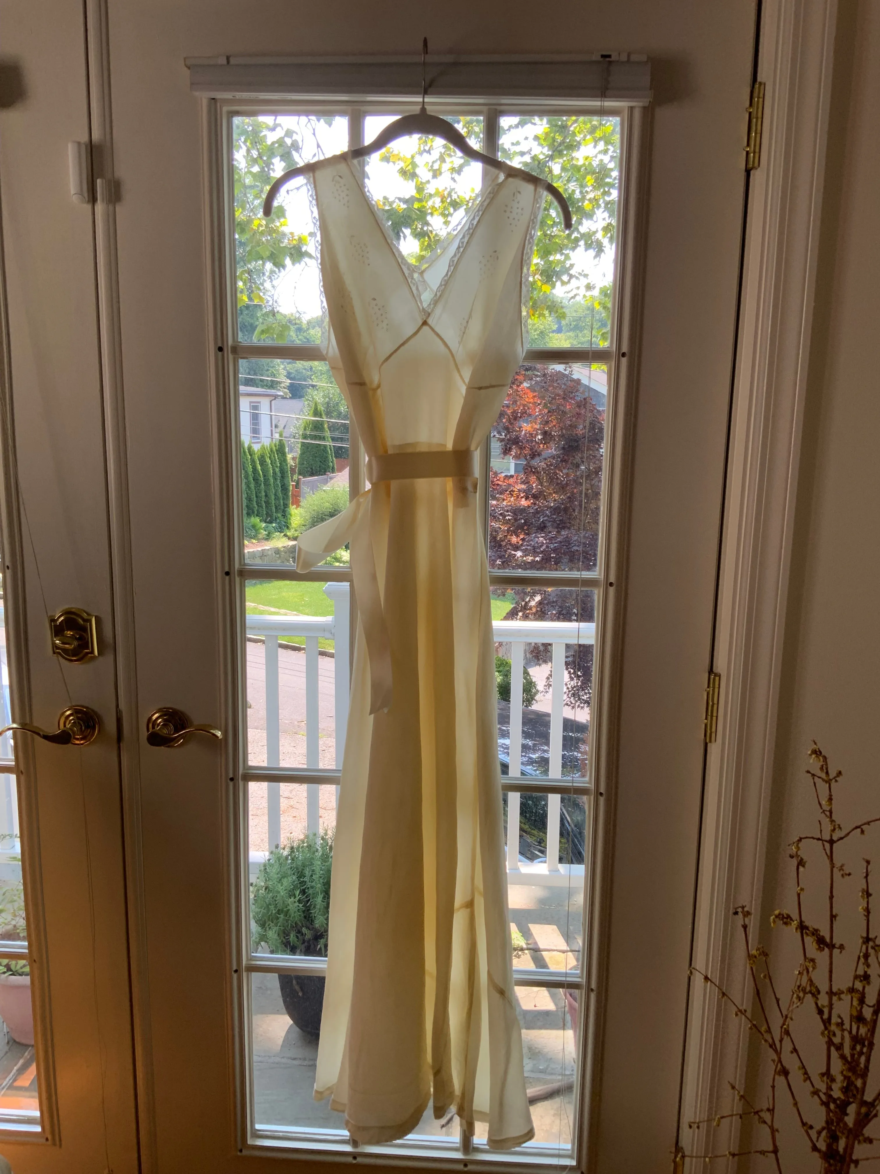 Silk Bridal Nightgown - 50s
