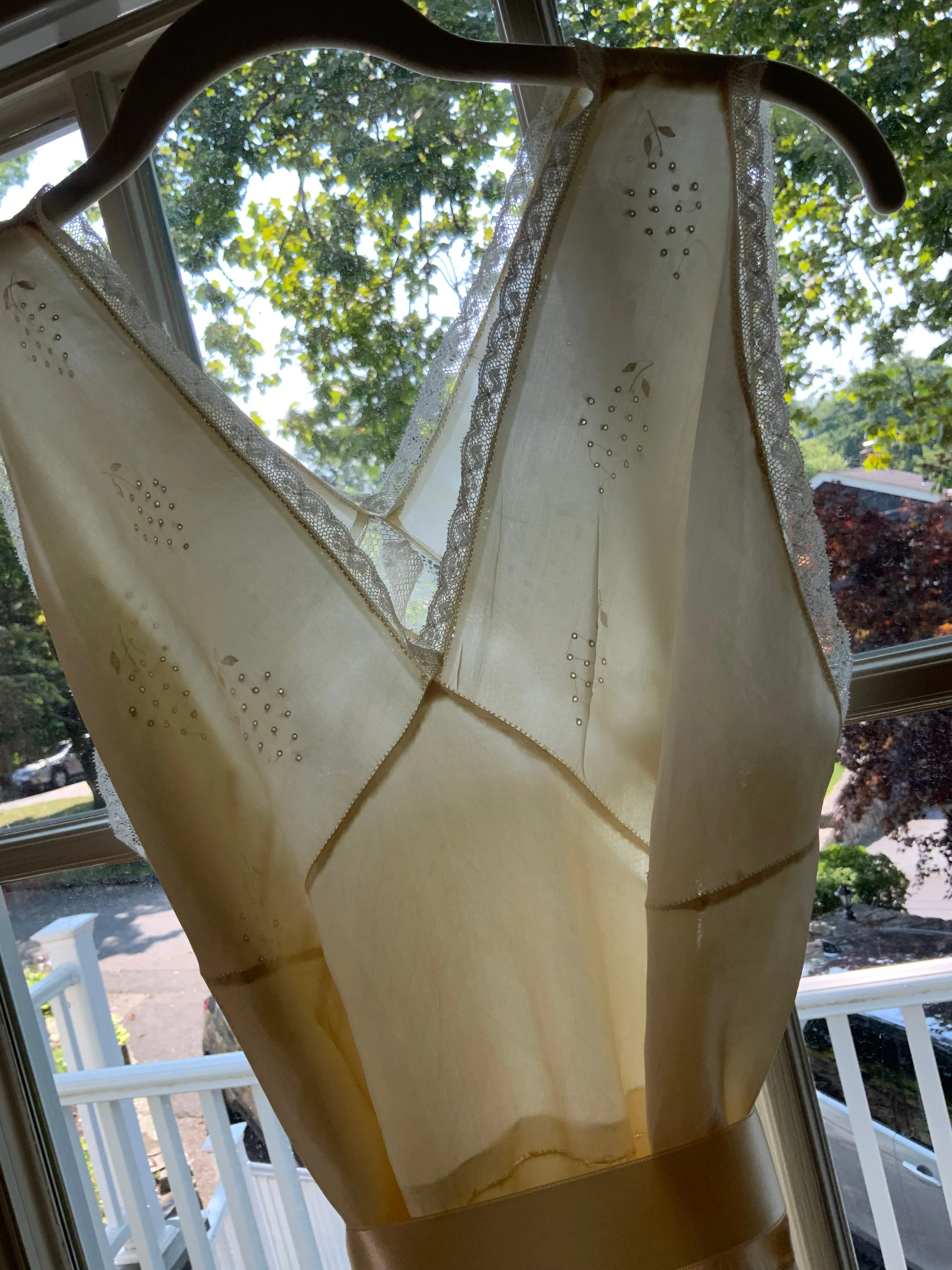 Silk Bridal Nightgown - 50s