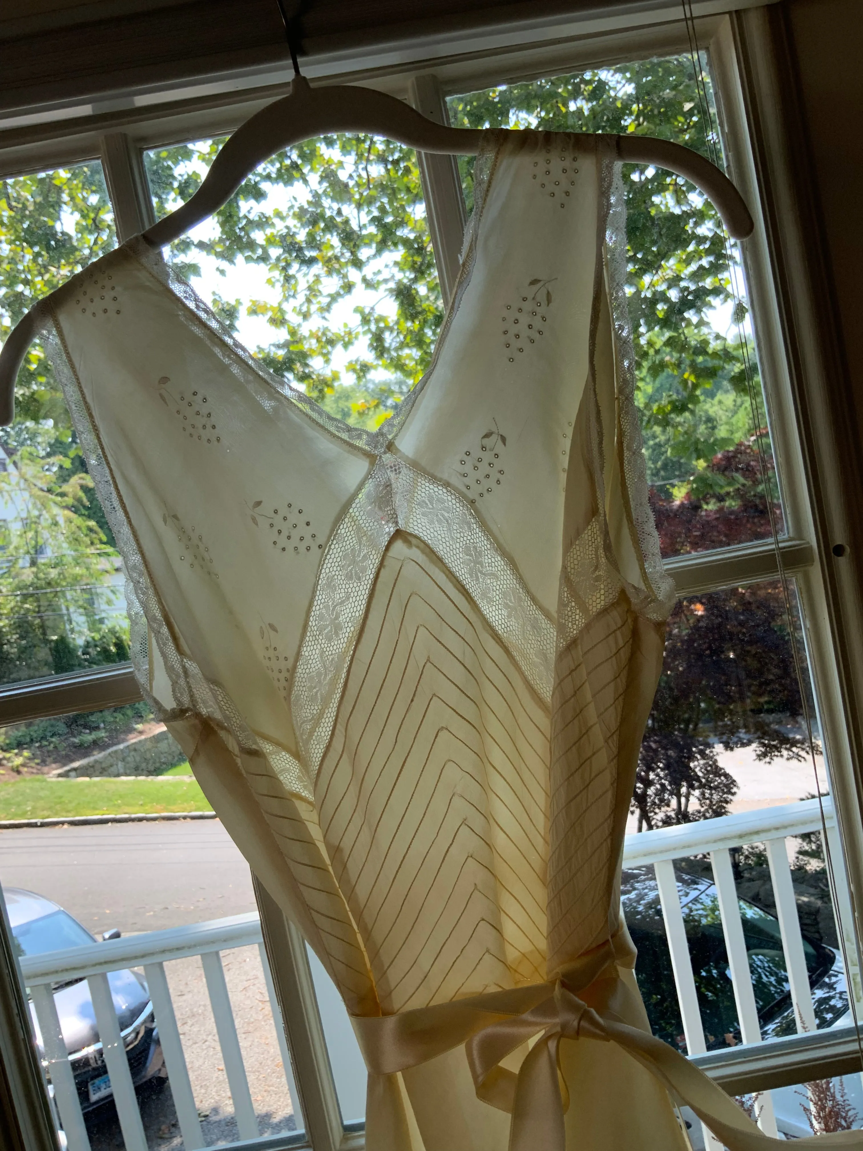 Silk Bridal Nightgown - 50s