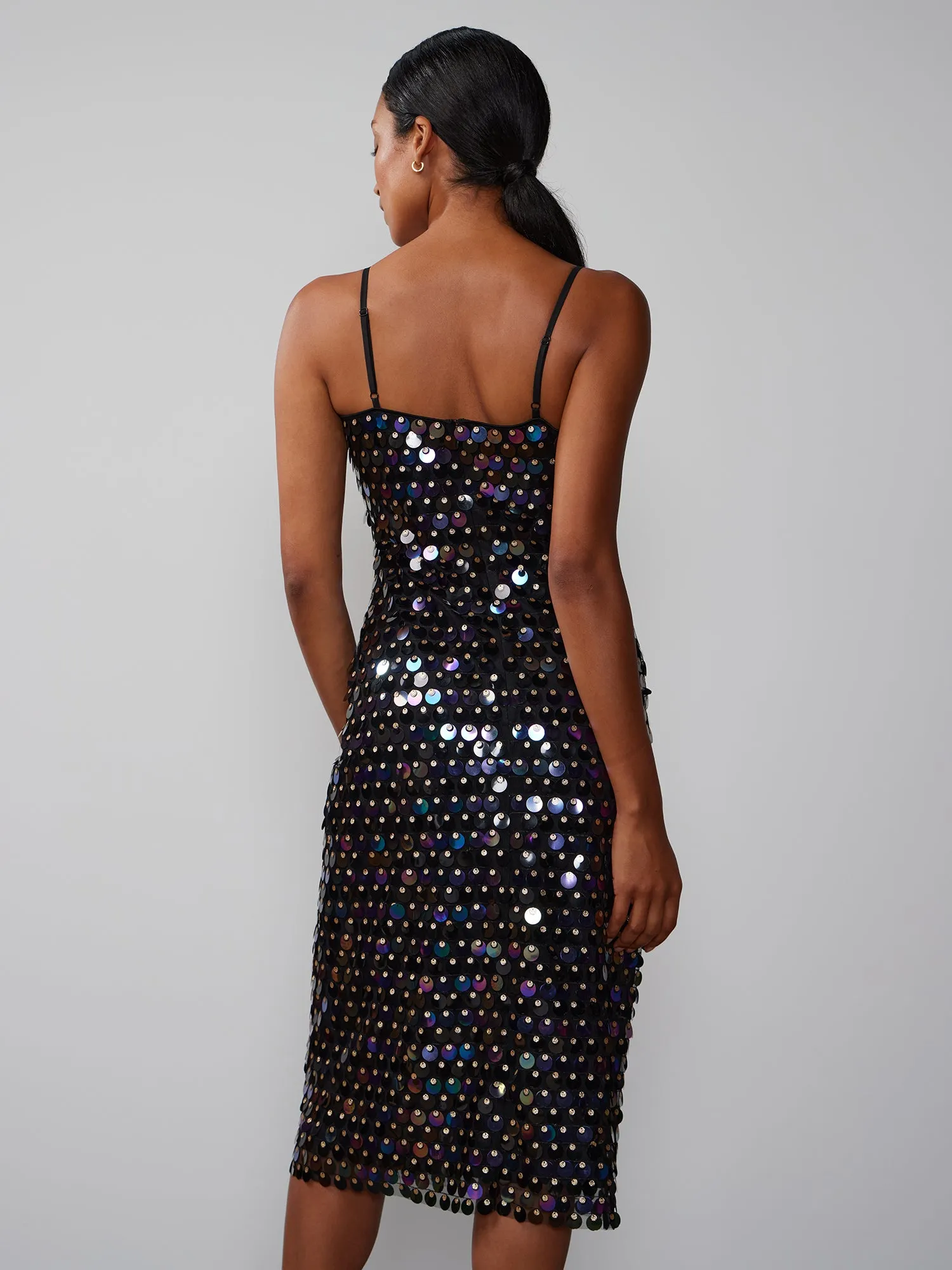 Sleeveless Paillette Sequin Slip Dress