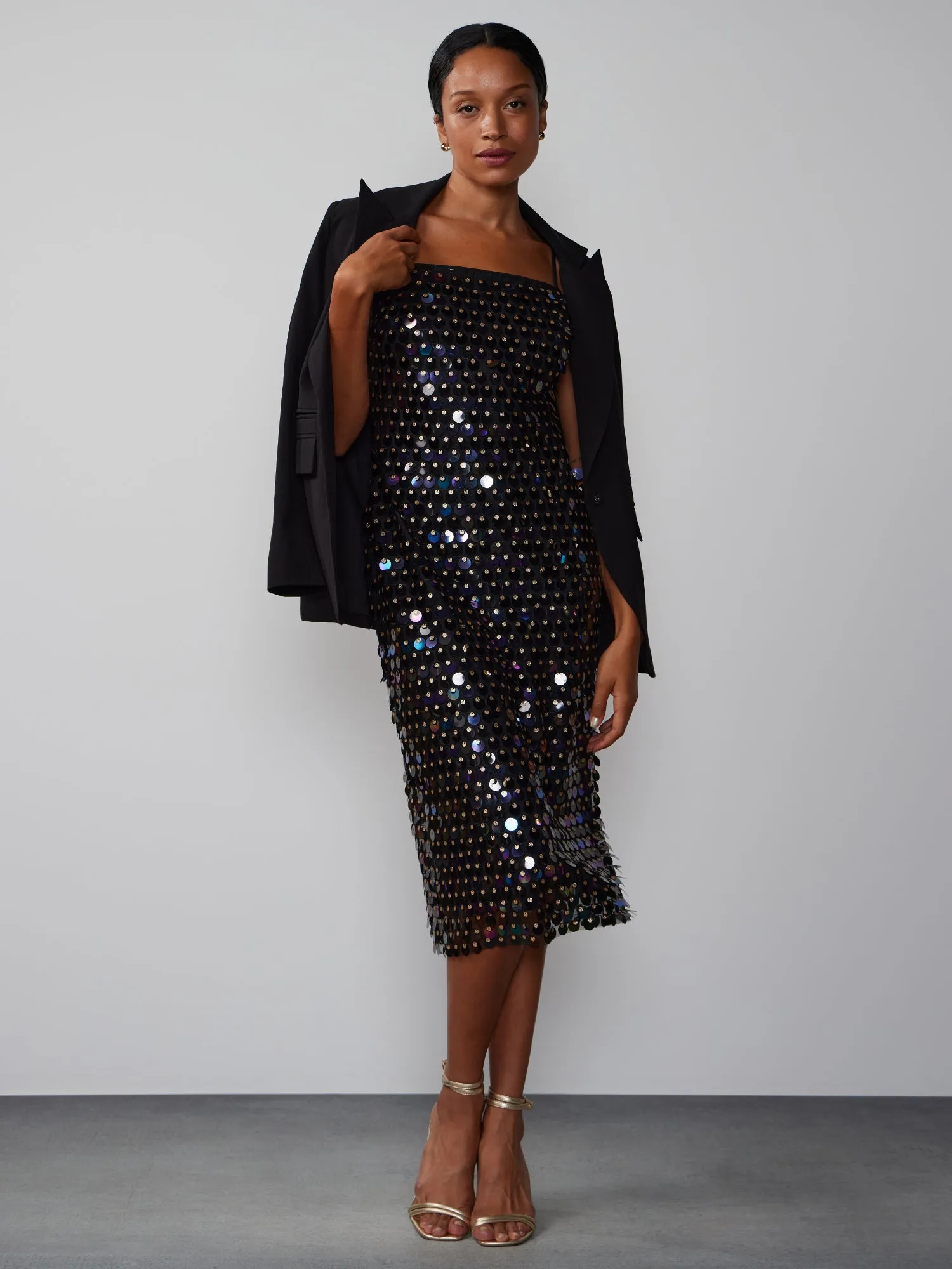 Sleeveless Paillette Sequin Slip Dress