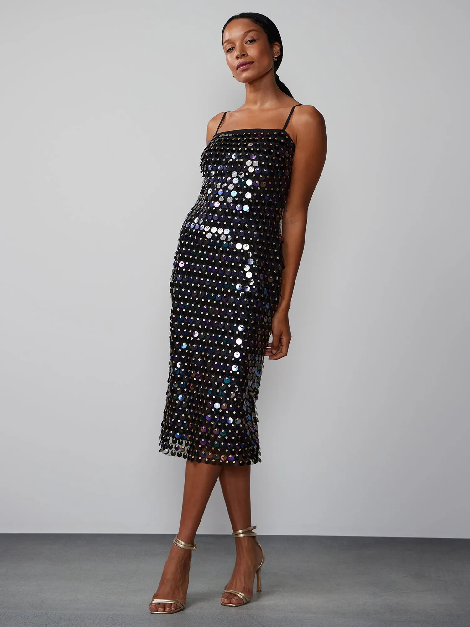 Sleeveless Paillette Sequin Slip Dress