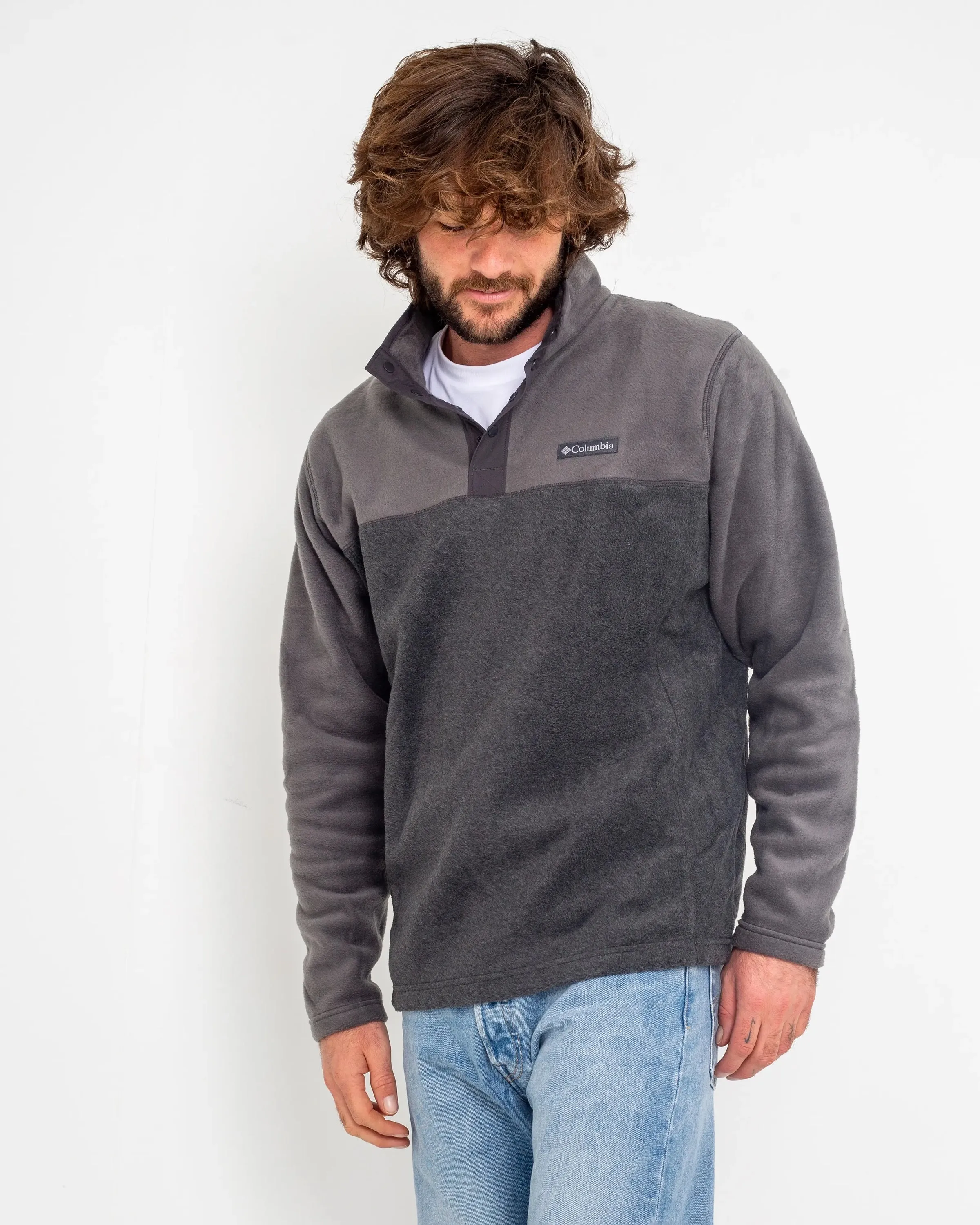 Steen Mountain Shirt Fleece Jacket in Charcoal Heather & Shark