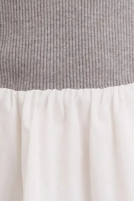 Sweater Top Flare Mini Dress