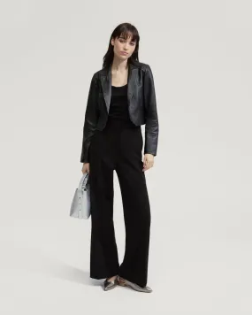 Tessa Nappa Leather Crop Jacket