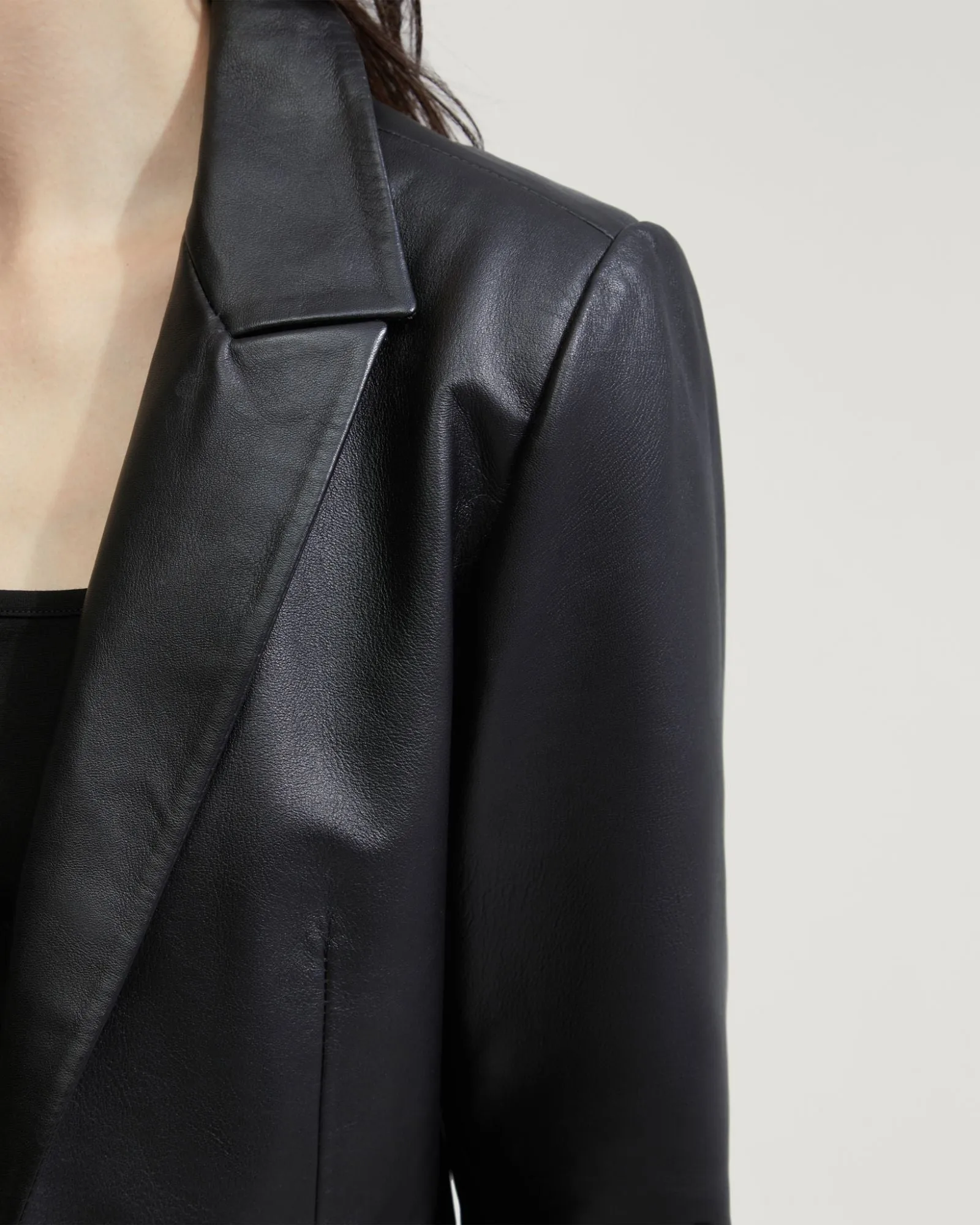 Tessa Nappa Leather Crop Jacket