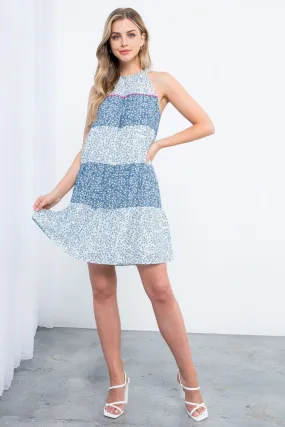 THML Halter Flower Print Dress