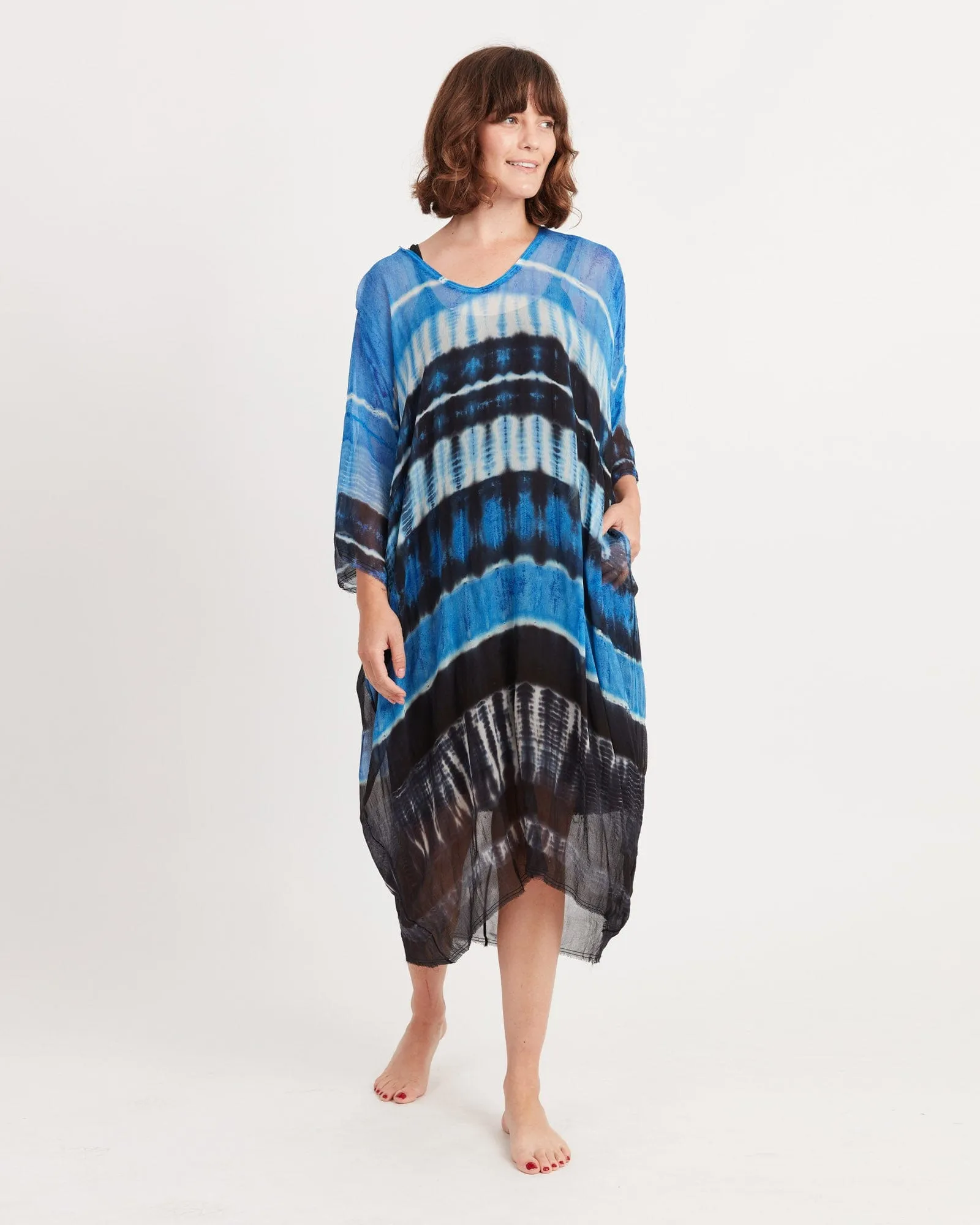 Tie-Dye Dress With Slip