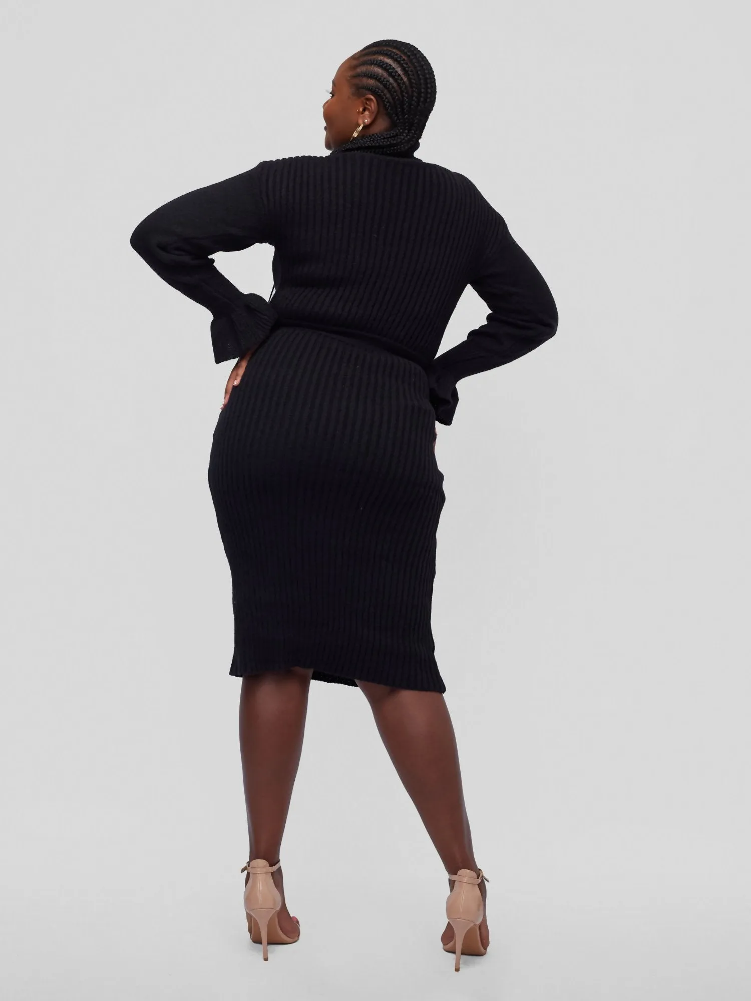 Tuli Nashua Turtle Neck Sweater Dress - Black