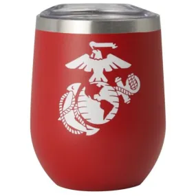 U.S. Marine EGA on 11 oz. RED Stainless Steel Tumber