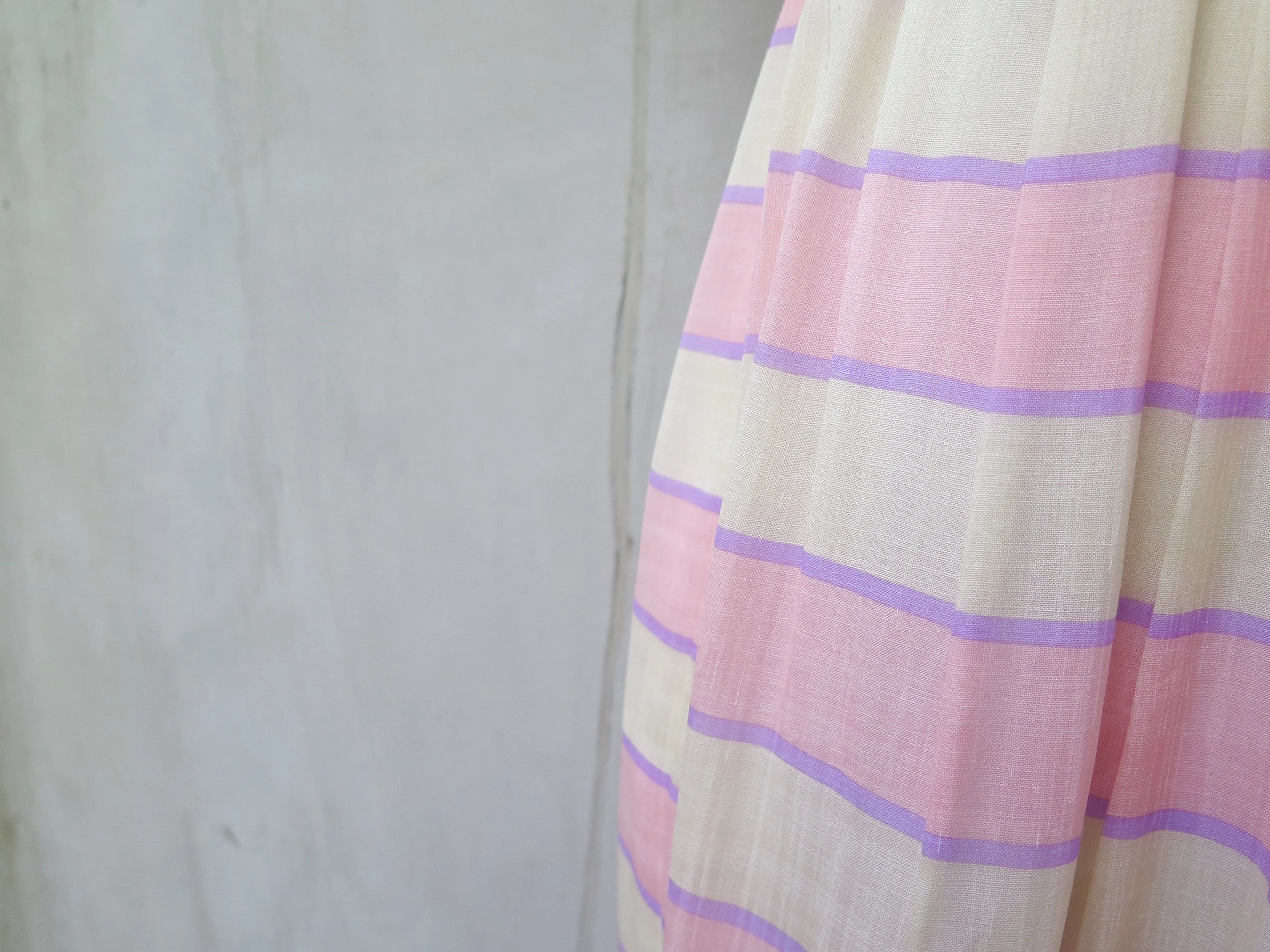 Valentina | Vintage 1960s 1970s Pink yellow pastel stripes dress