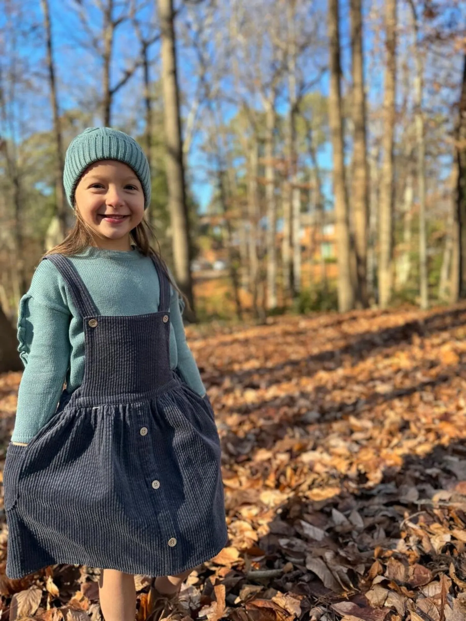 Vignette “Autumn” Corduroy Overall Dress: Size 2 to 8