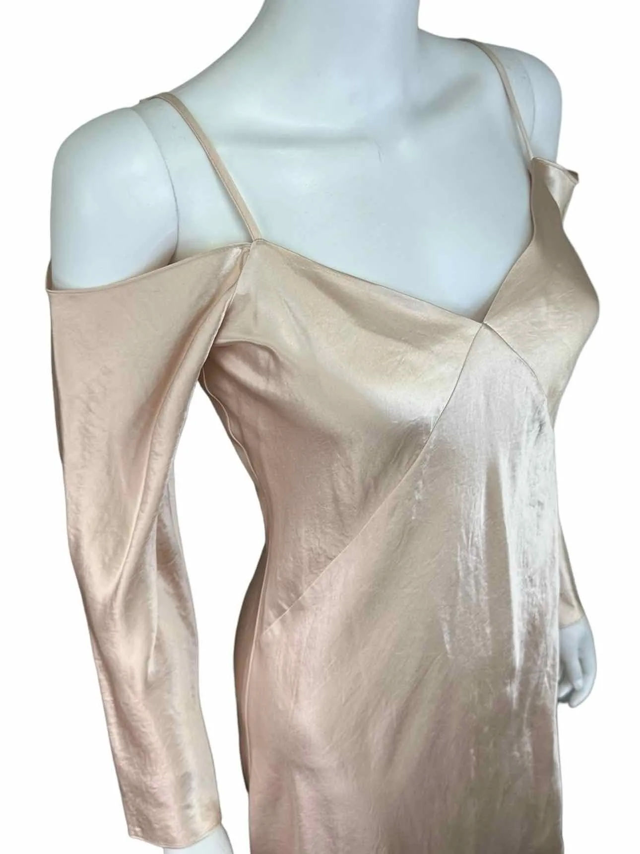Vince. Blush Draped Sleeve Slip Size XS