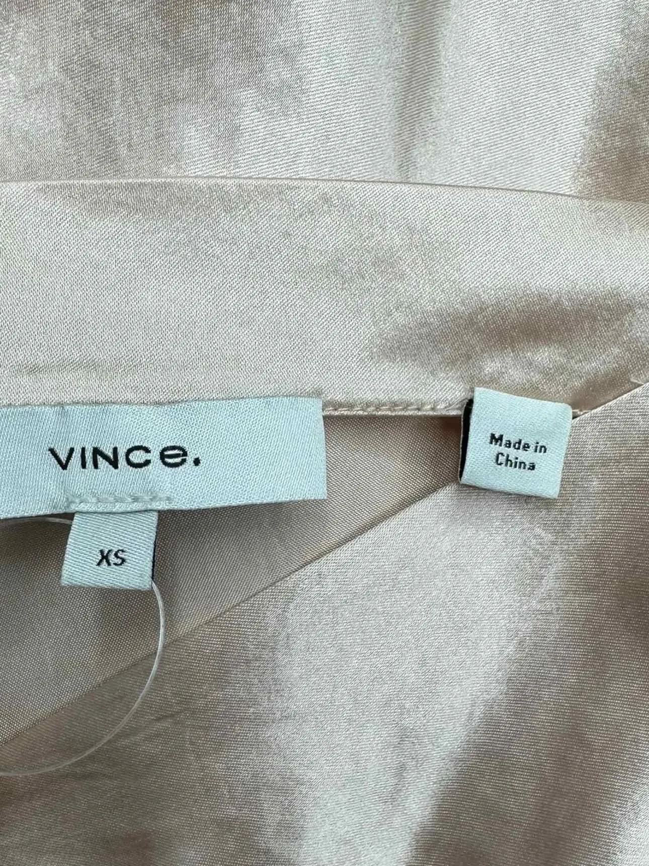 Vince. Blush Draped Sleeve Slip Size XS