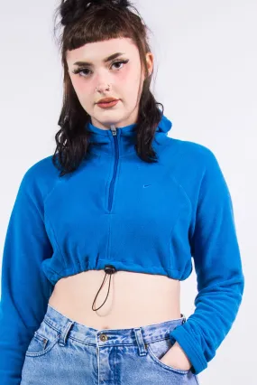 Vintage Nike Blue Cropped Fleece
