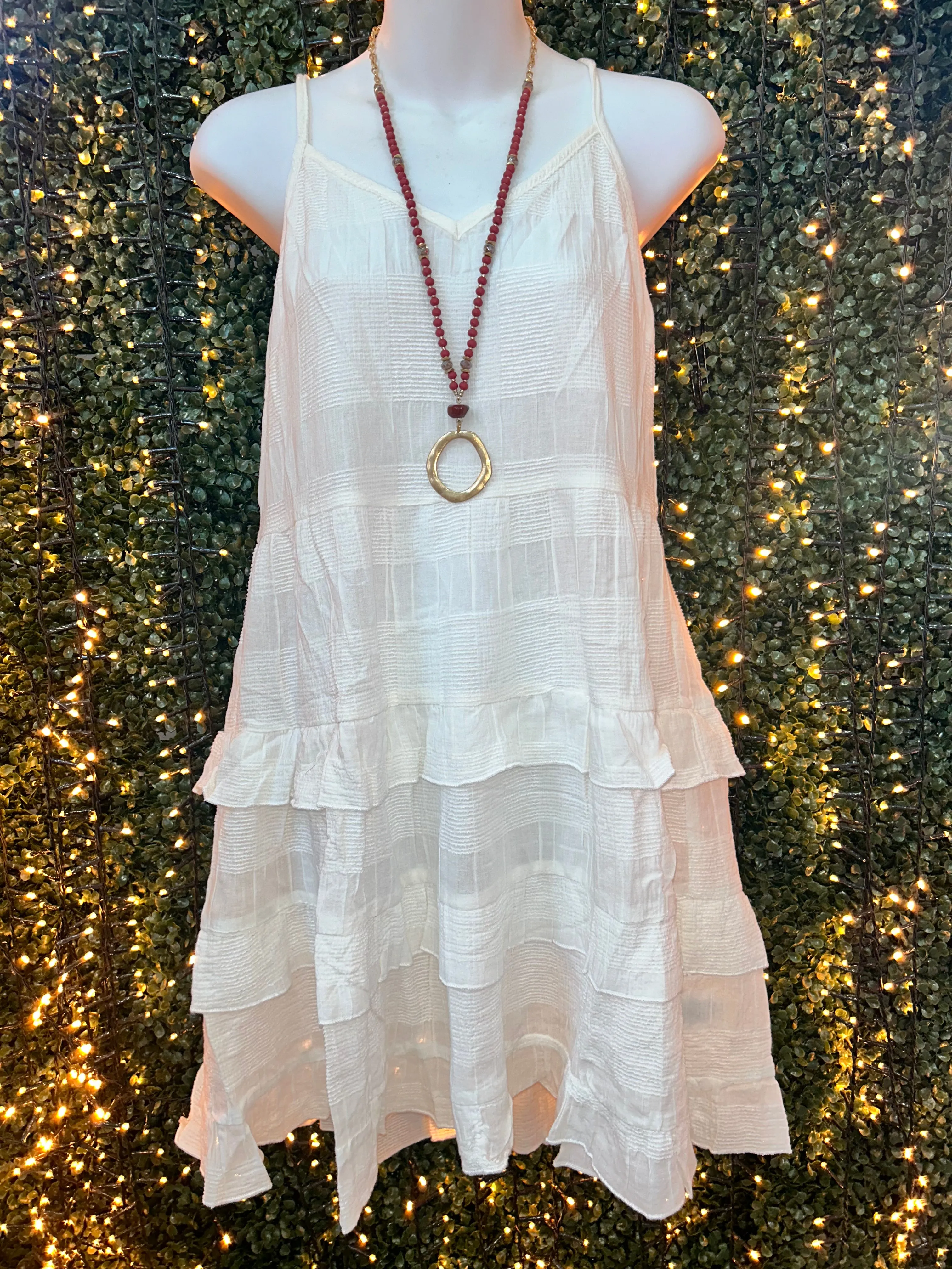 White Ruffled Dress