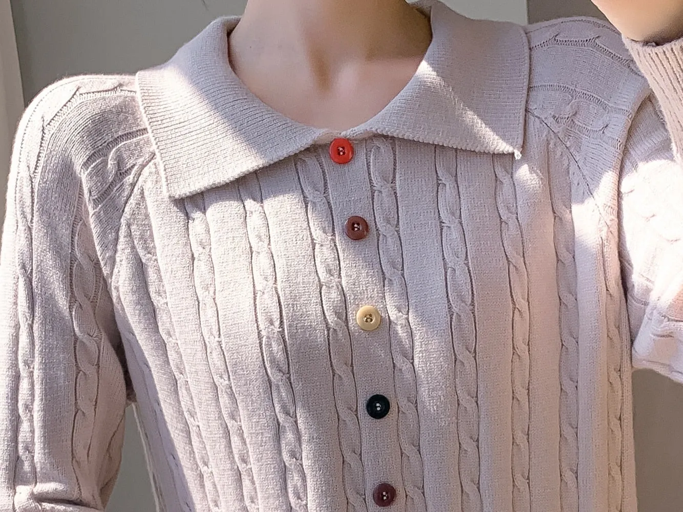 Women Casual Lapel Loose Sweater Dress
