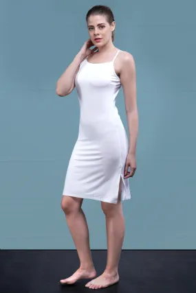 WOMEN SIDE SLIT BODYCON CAMISOLE LONG SLIP