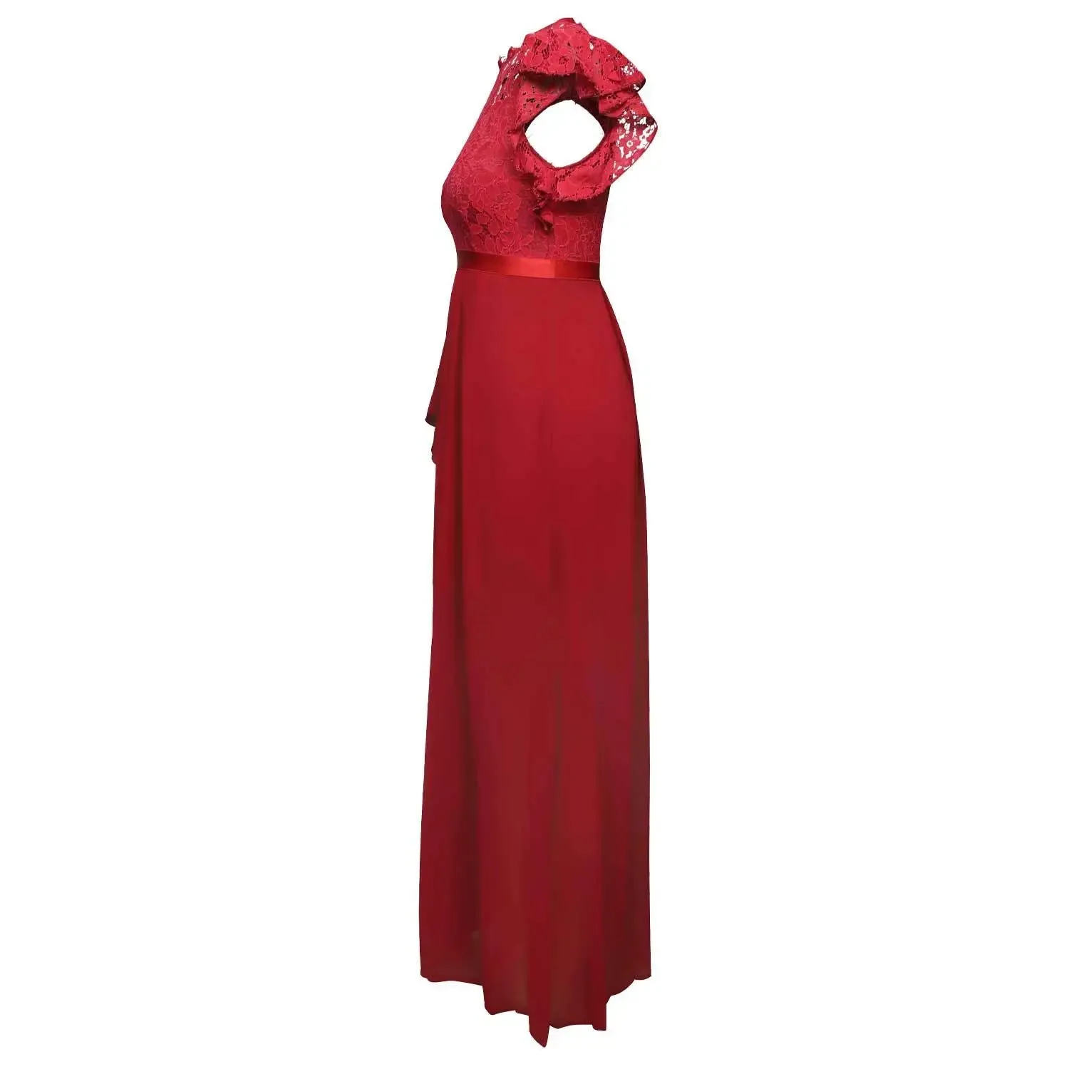 Women's Fashionable Lace High Waist Dress